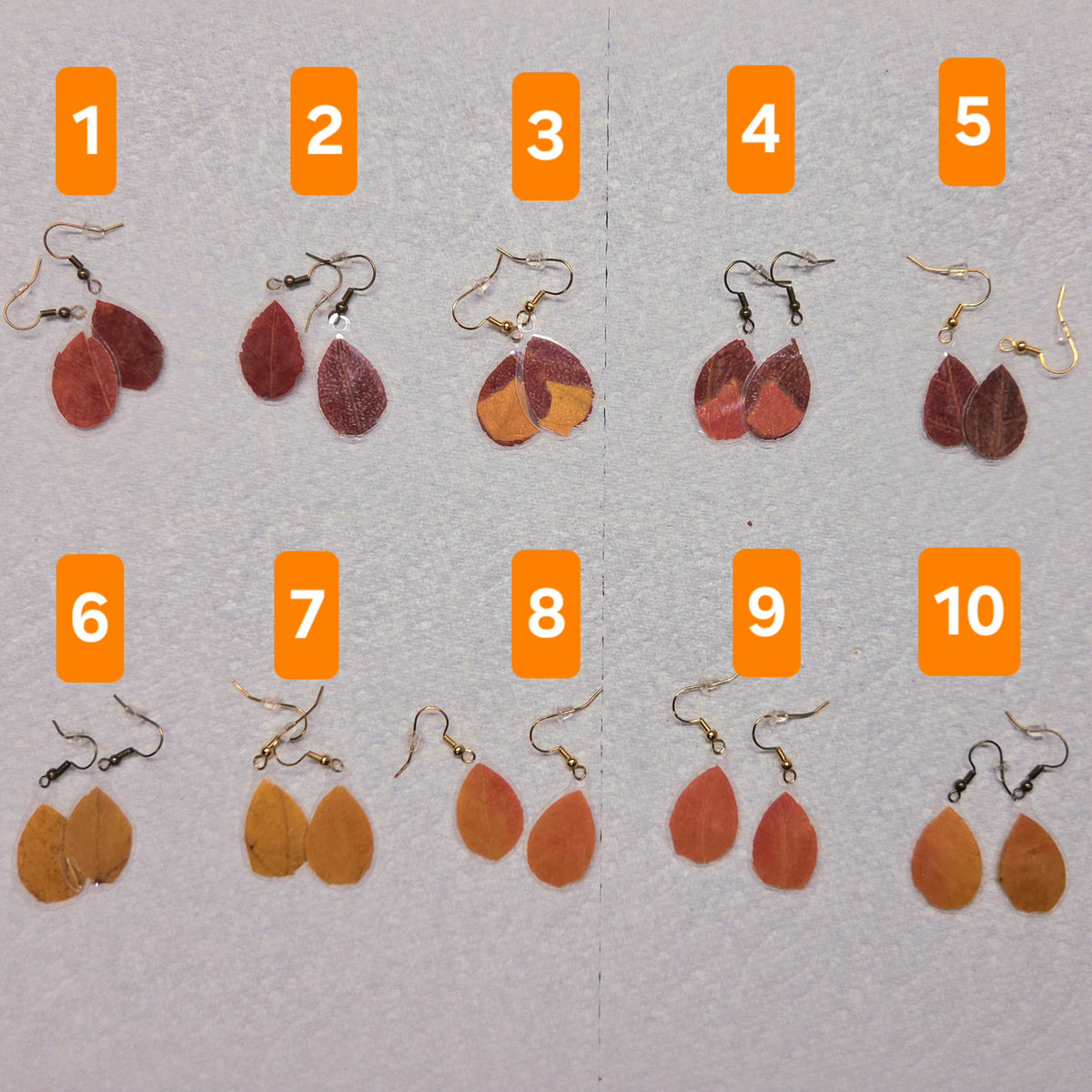 Boucle d'oreilles Feuilles d'automne (Tel que fait sur Twitch)