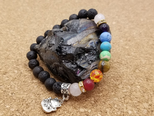 Bracelet Chakra à Breloque (8 mm)