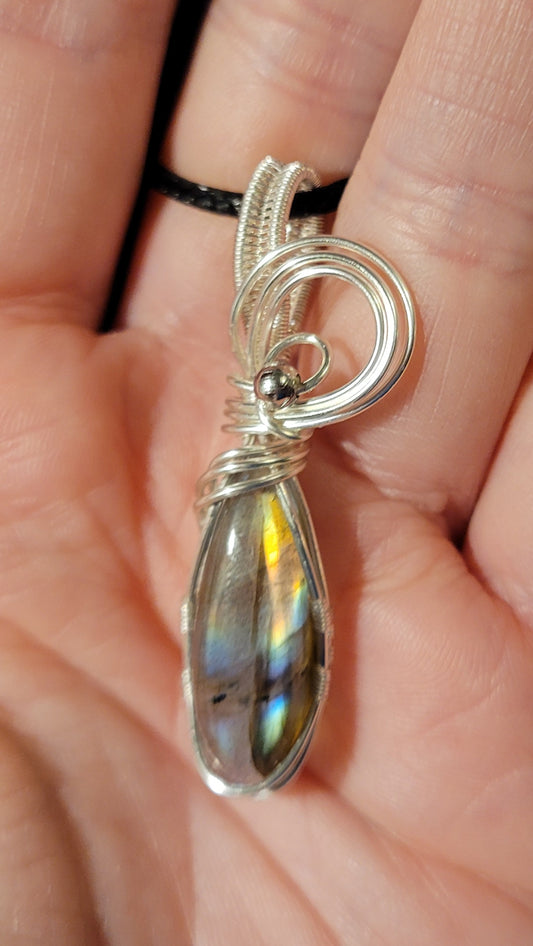 Pendentif de Labradorite (oblong)