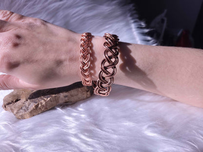 Bracelet Tressé en cuivre (petit) (Tel que fait en direct sur Twitch)