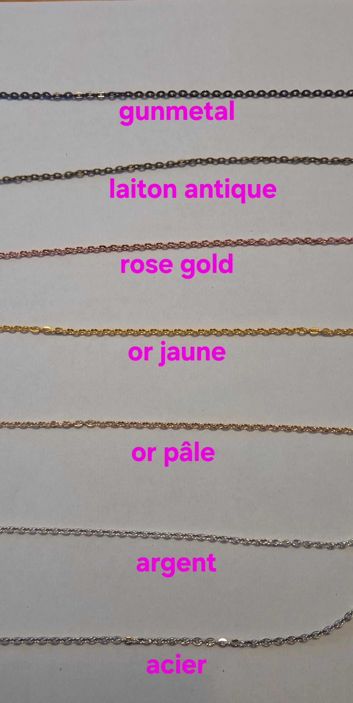 Cordes et chaînes à pendentifs