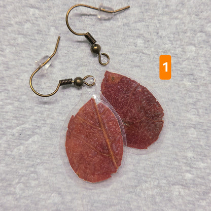 Boucle d'oreilles Feuilles d'automne (Tel que fait sur Twitch)