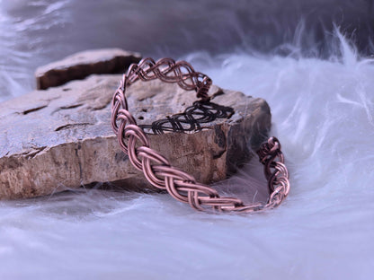 Bracelet Tressé en cuivre (petit) (Tel que fait en direct sur Twitch)