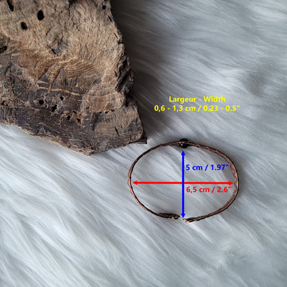 Bracelet tissé et Obsidienne (Tel que fait en direct sur Twitch)