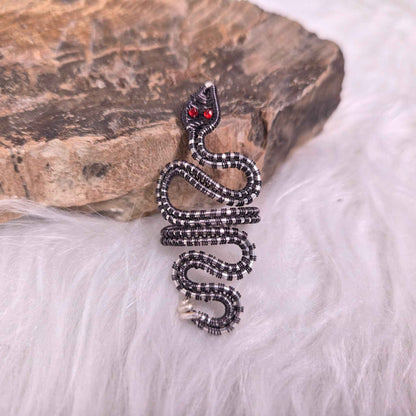 Bague ajustable serpent deux tons