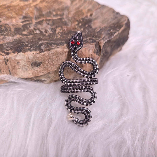 Bague ajustable serpent deux tons