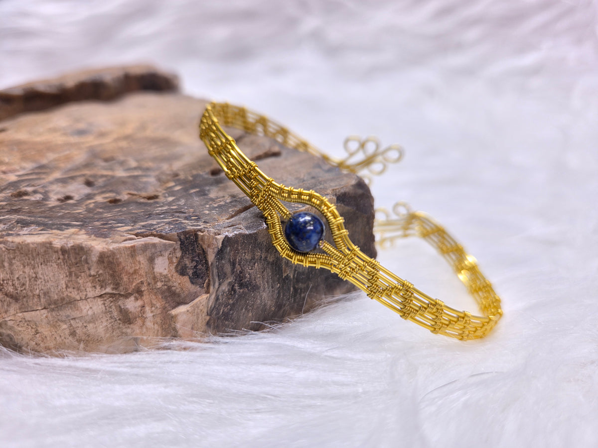 Bracelet tissé et Lapis Lazuli (Tel que fait en direct sur Twitch)