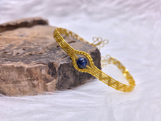 Bracelet tissé et Lapis Lazuli (Tel que fait en direct sur Twitch)