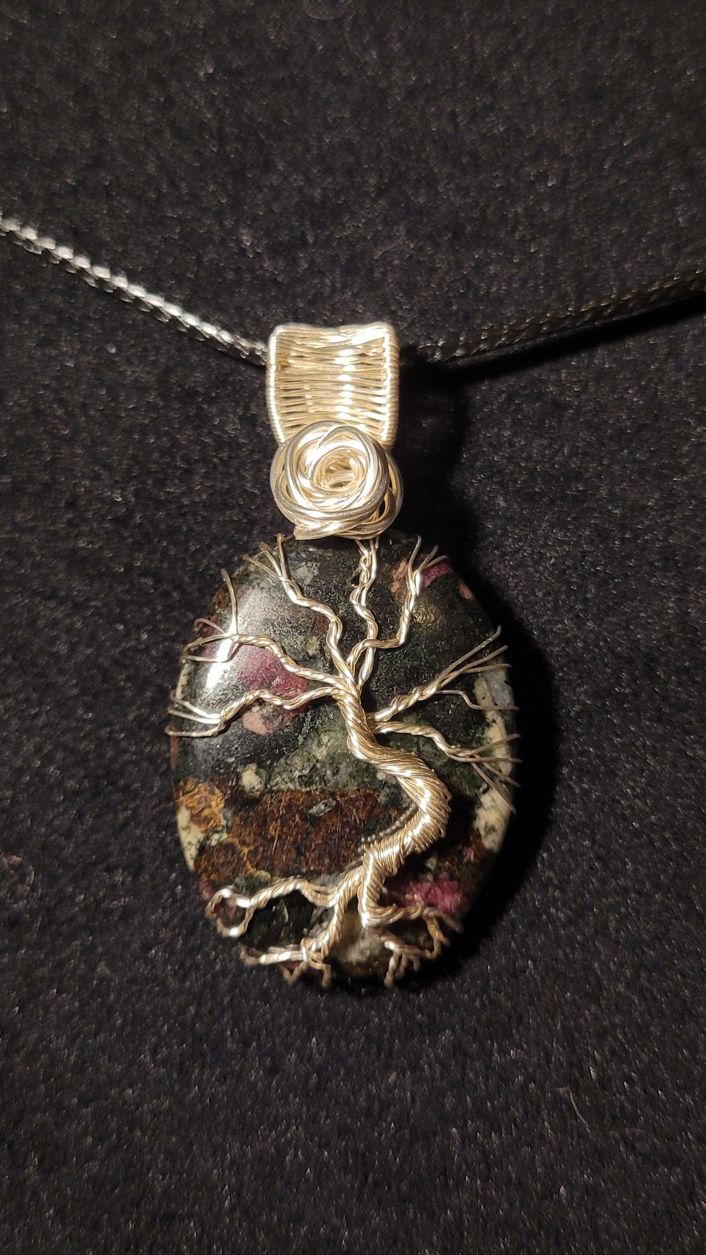 Tree of Life Pendant on Eudialyte