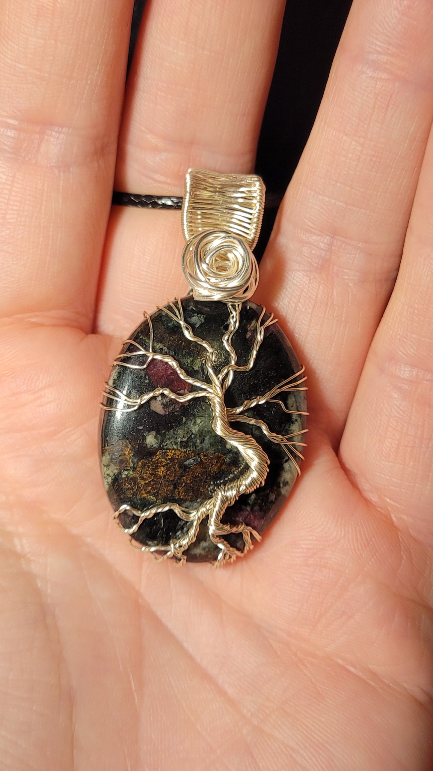 Tree of Life Pendant on Eudialyte