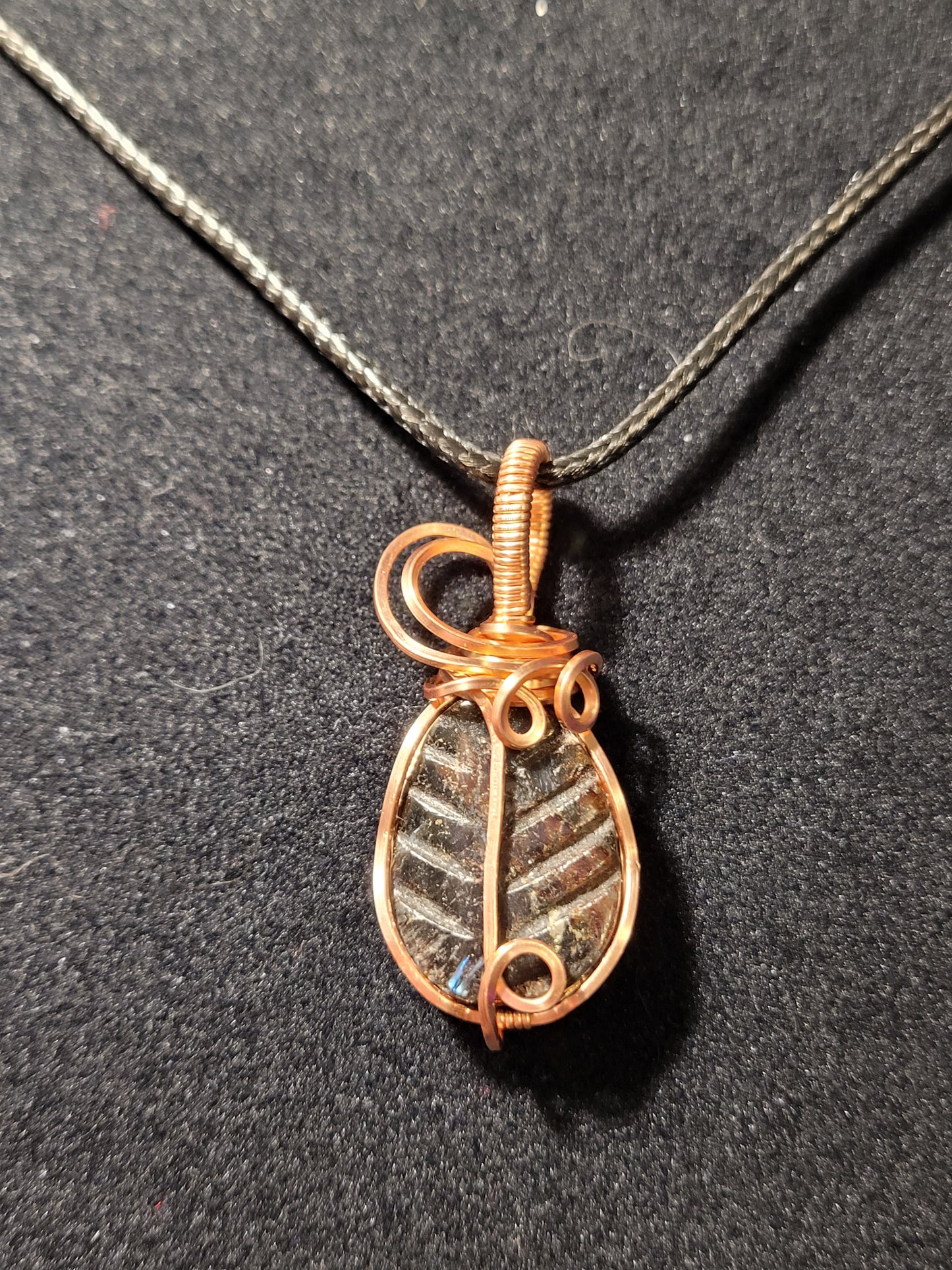 Astrophyllite Leaf Pendant